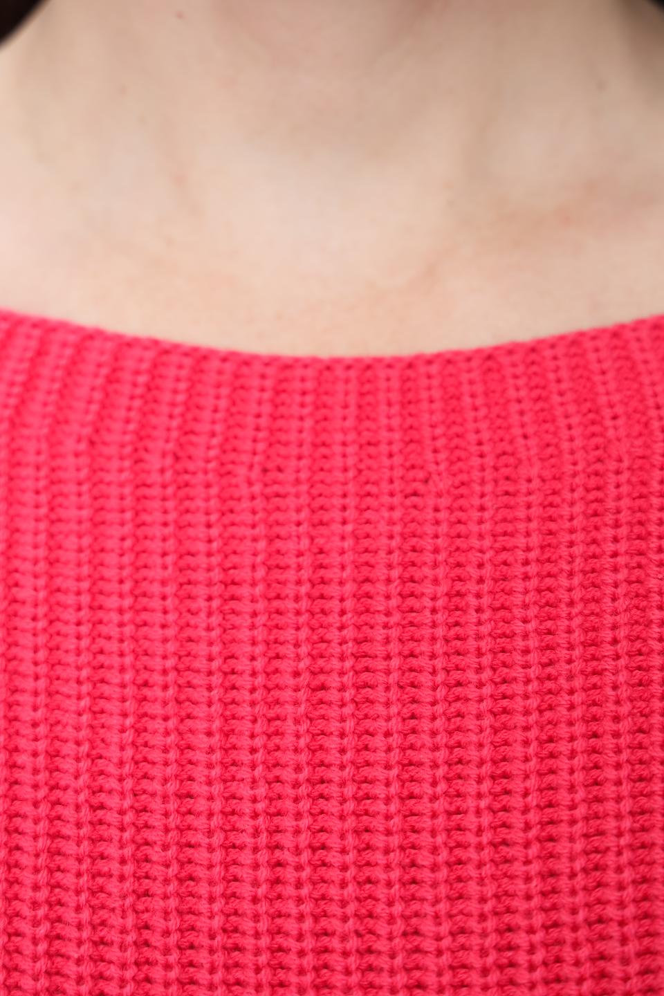Джемпер Pezzo, розовый, с коротким рукавом, вязка