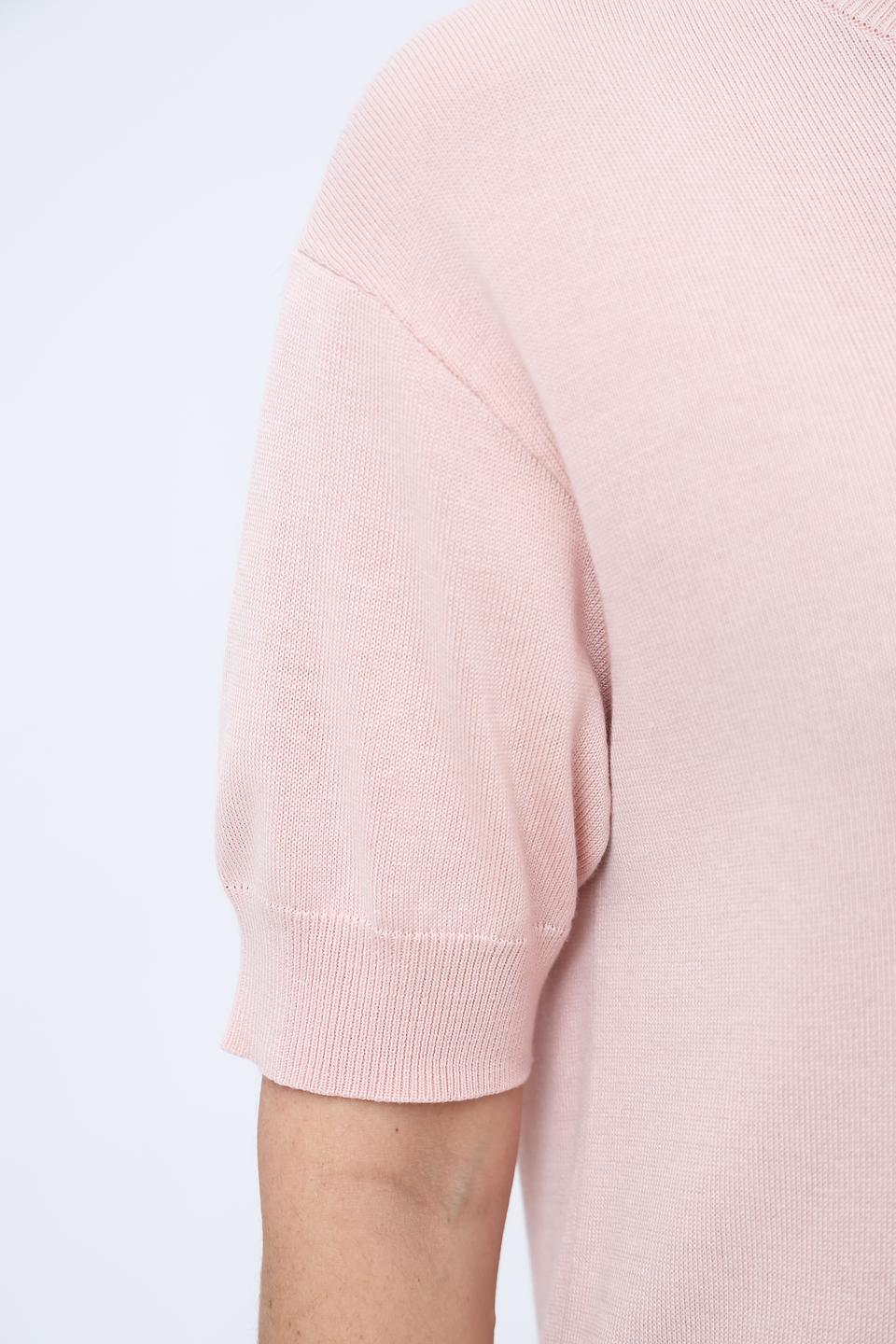 Джемпер Pezzo с коротким рукавом пудровый