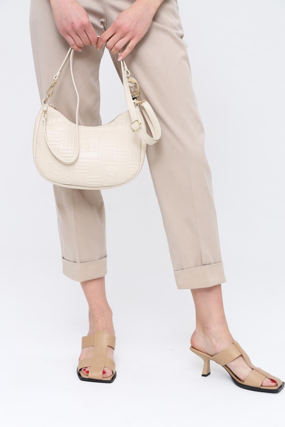 Сумка Sara Burglar стеганая бежевая