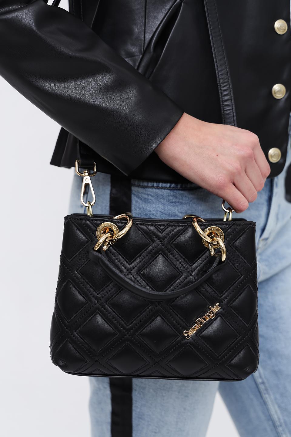 Сумка Sara Burglar стеганая чёрная