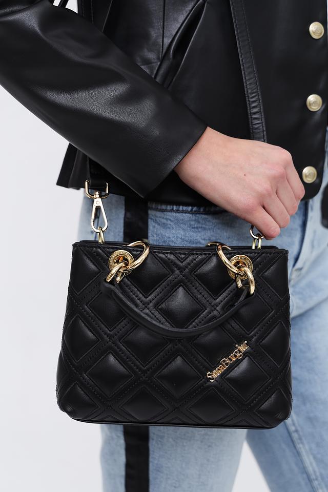 Сумка Sara Burglar стеганая чёрная