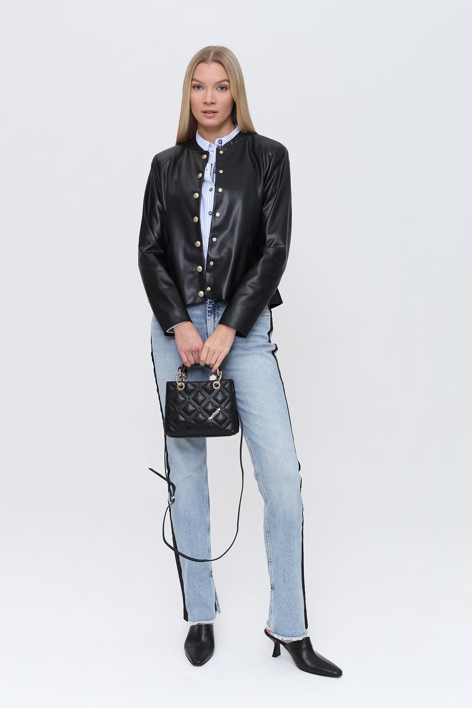 Сумка Sara Burglar стеганая чёрная