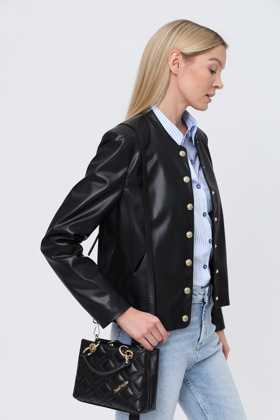 Сумка Sara Burglar стеганая чёрная