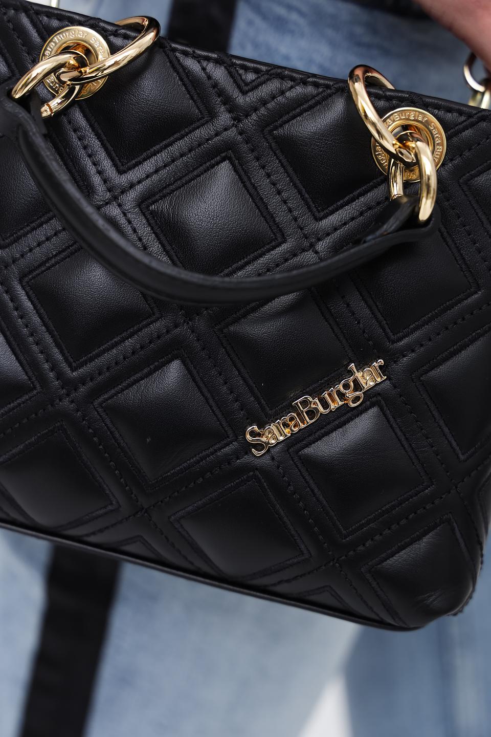 Сумка Sara Burglar стеганая чёрная