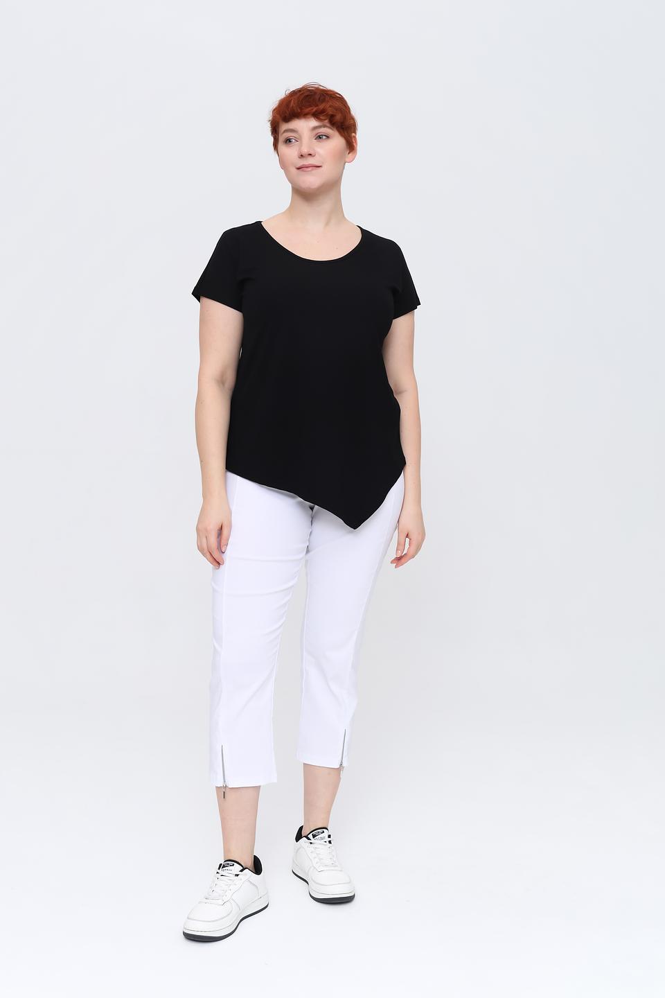 Футболка Doris Streich чёрная асимметричная