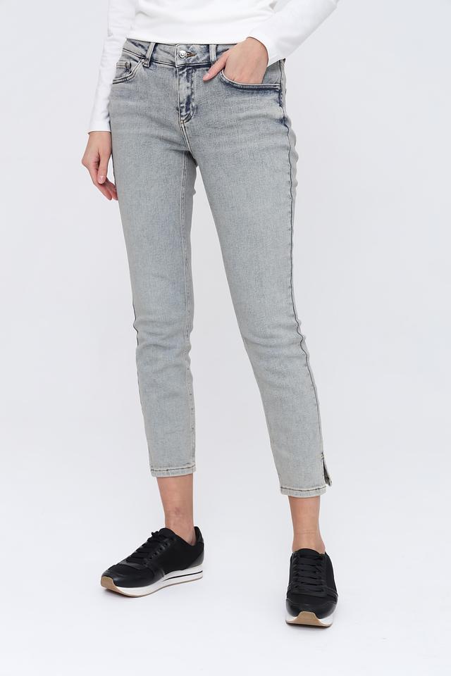 Джинсы Oui серый с потертостями