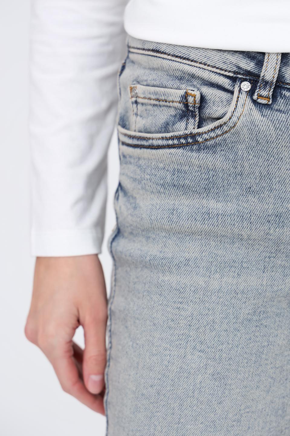 Джинсы Oui серый с потертостями