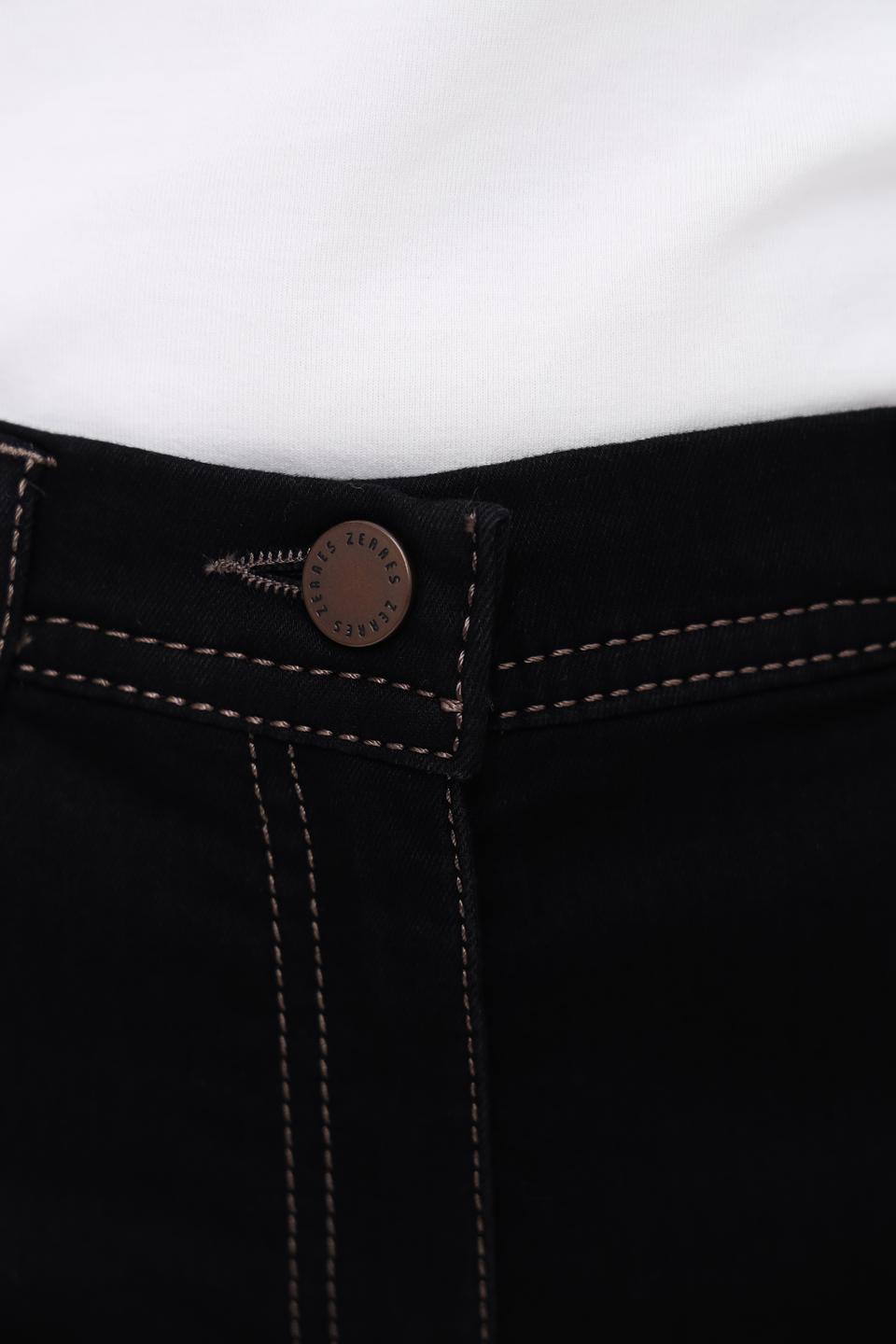 Брюки Zerres с контрастной строчкой черные