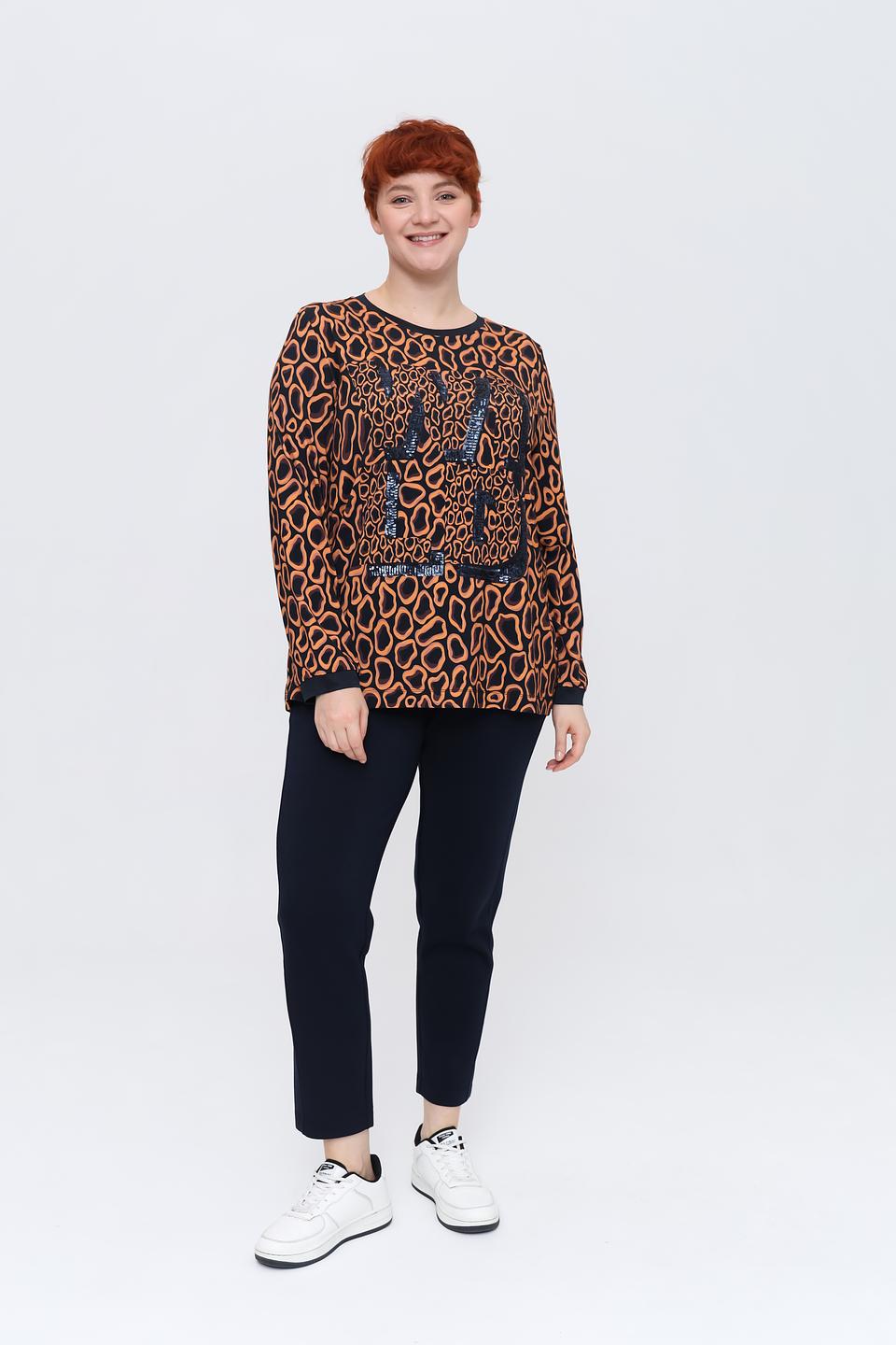Лонгслив Frapp с леопардовым принтом