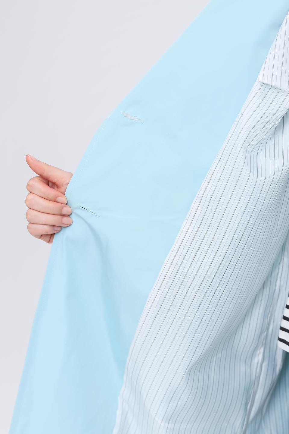 Плащ Beatris голубой приталенный