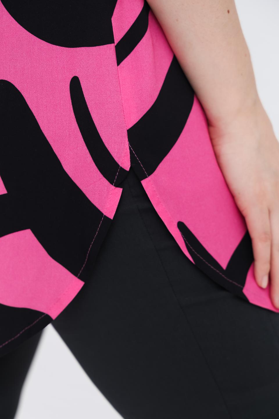 Блуза Doris Streich с принтом фуксия