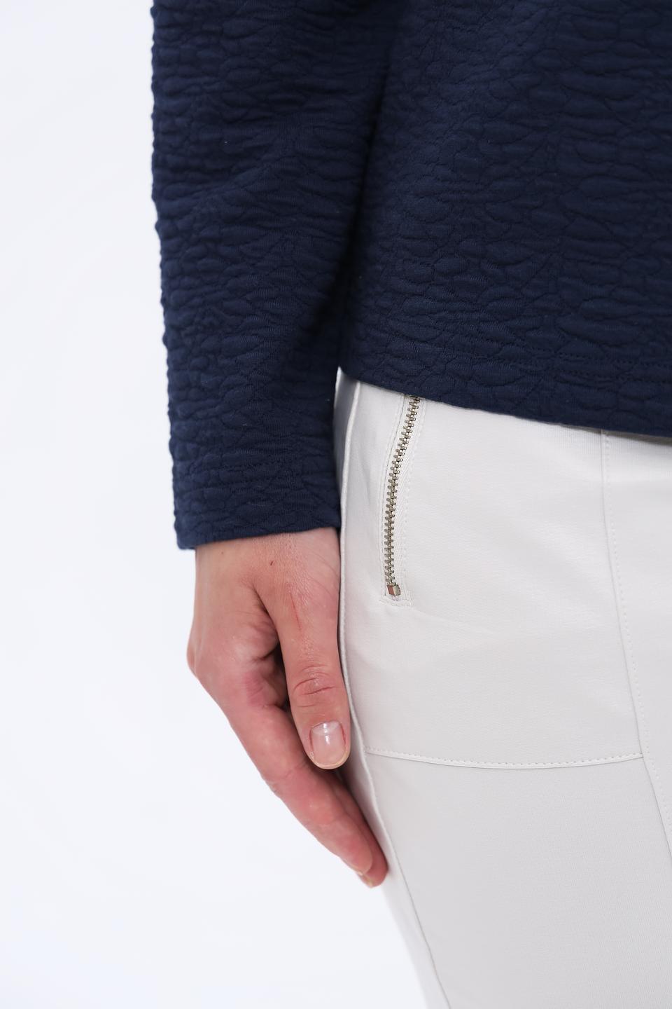 Пуловер Rabe collection тёмно-синий с вышивкой