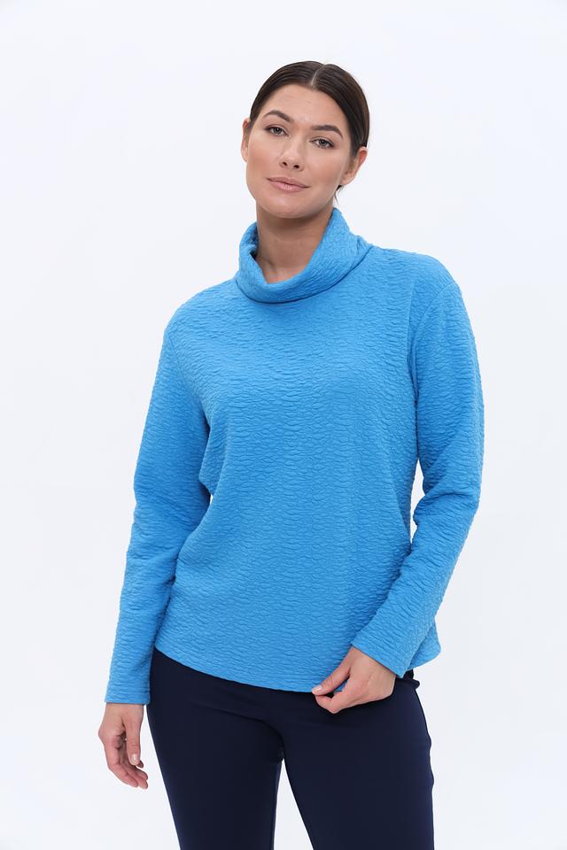 Пуловер Rabe collection голубой с текстурой