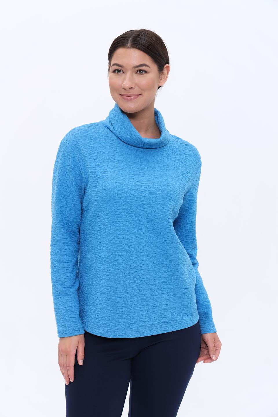 Пуловер Rabe collection голубой с текстурой