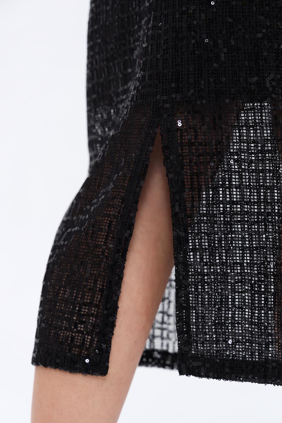 Юбка Lecomte с пайетками черная