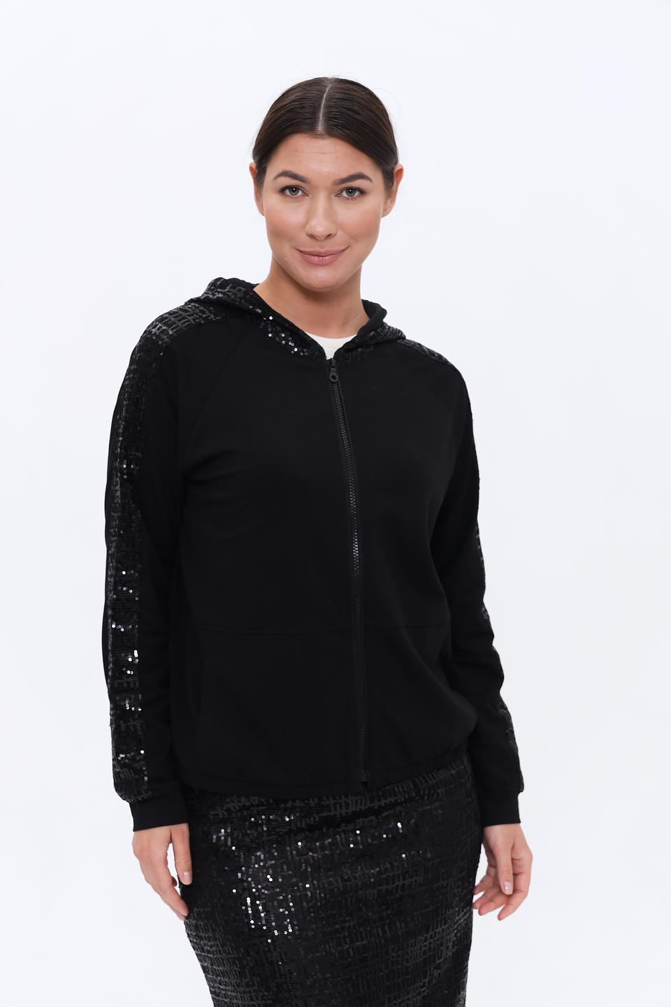 Жакет Lecomte с пайетками чёрный