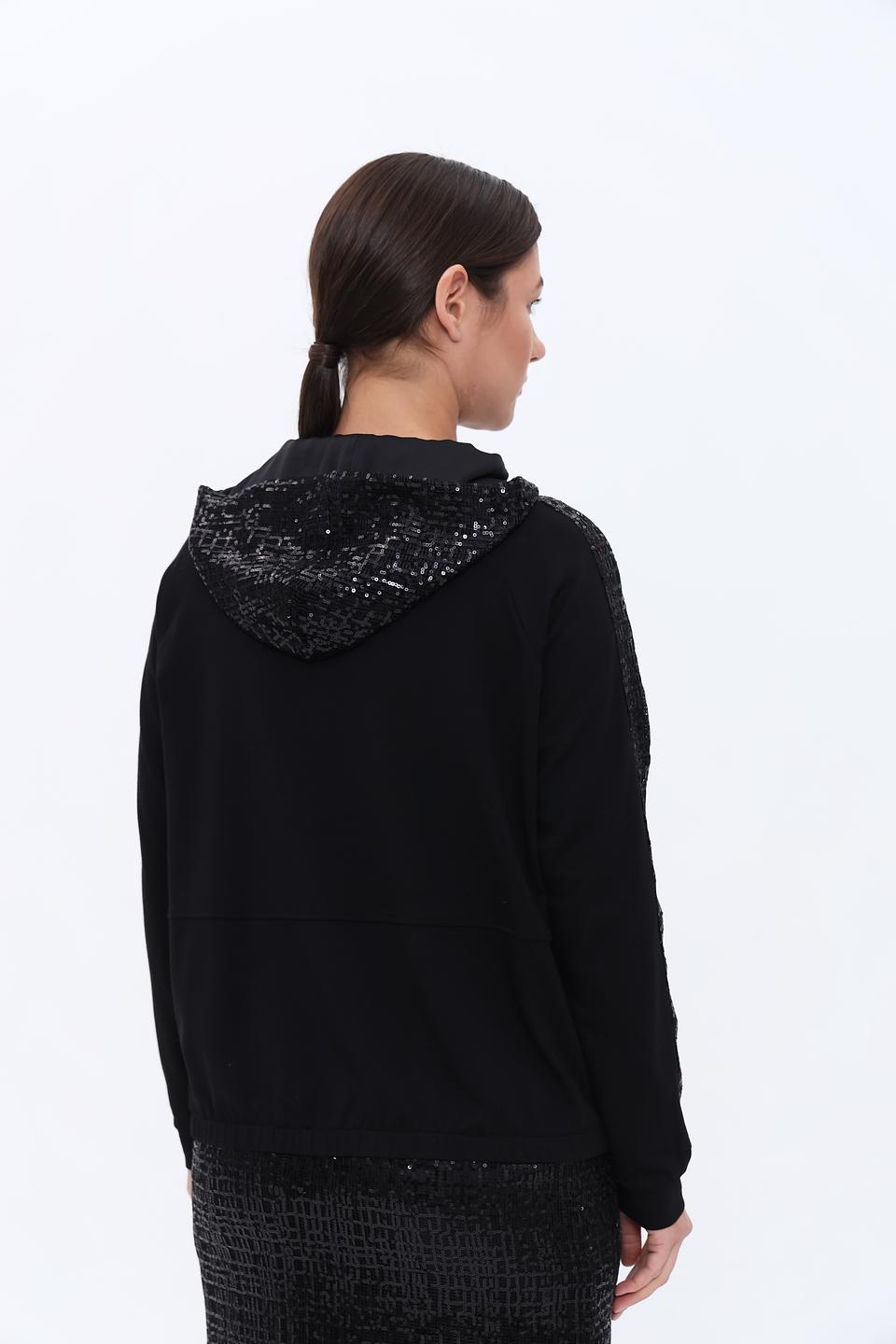 Жакет Lecomte с пайетками чёрный