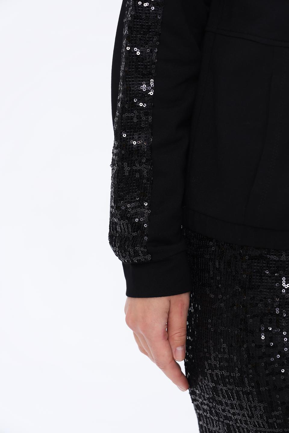 Жакет Lecomte с пайетками чёрный