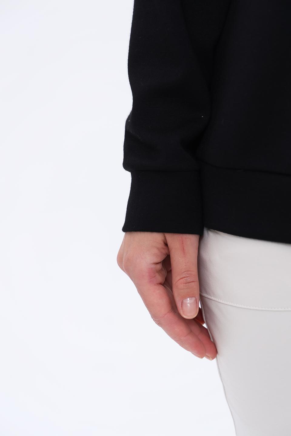 Пуловер Lecomte с логотипом чёрный