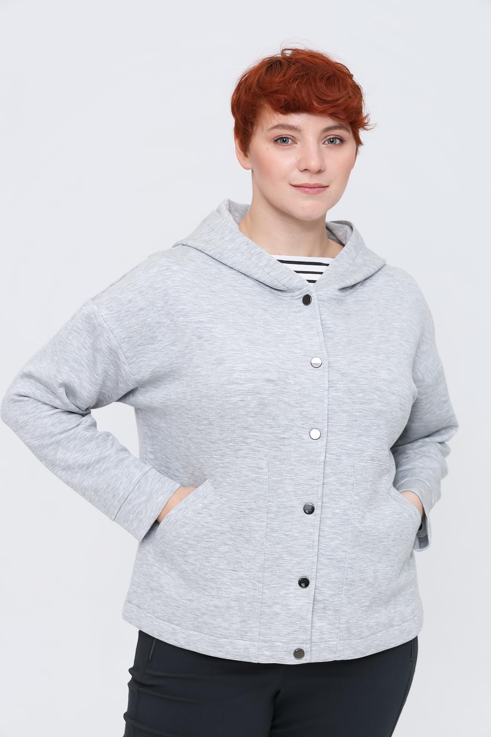 Жакет Via Appia с капюшоном серый