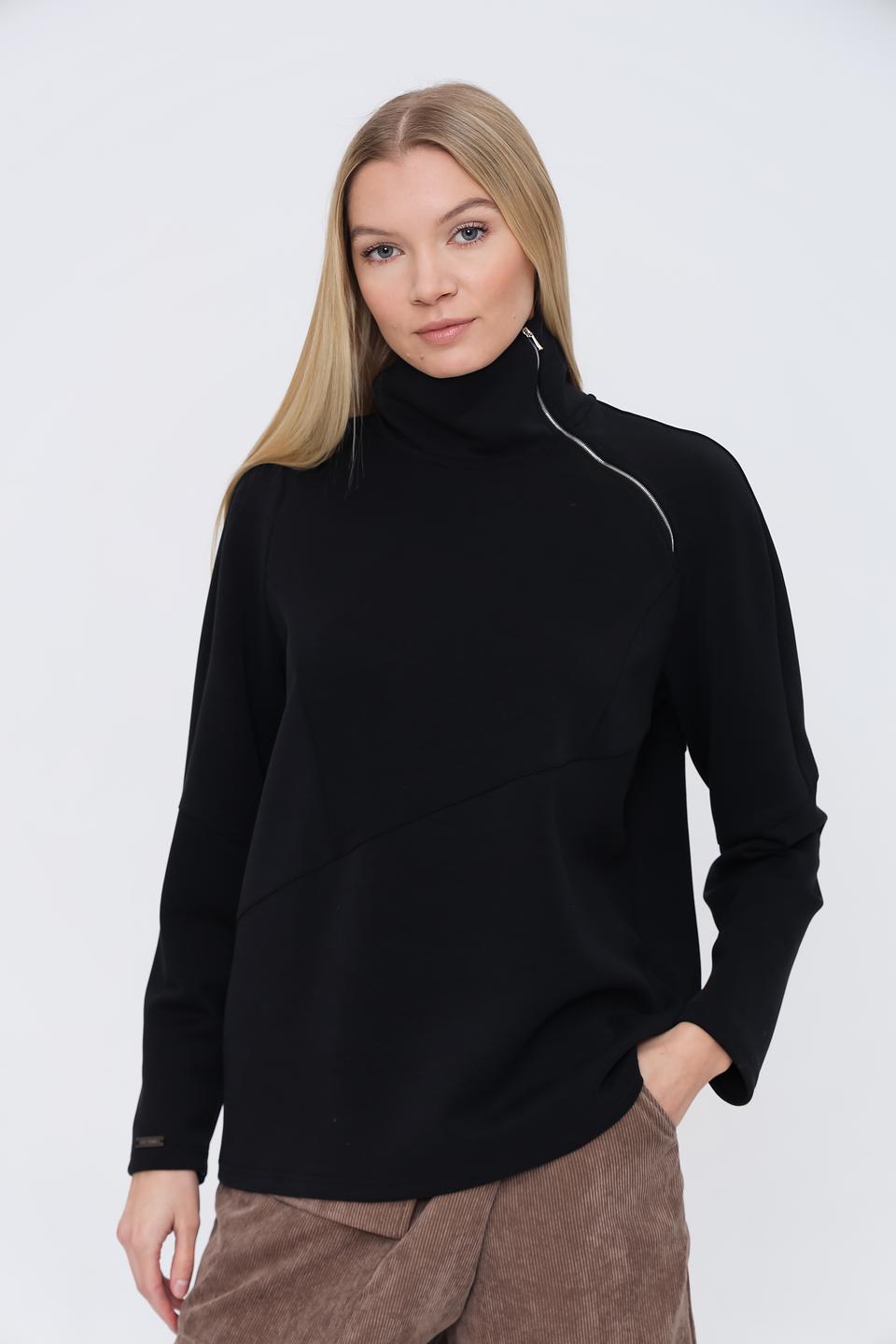Водолазка Beatris с молнией чёрная