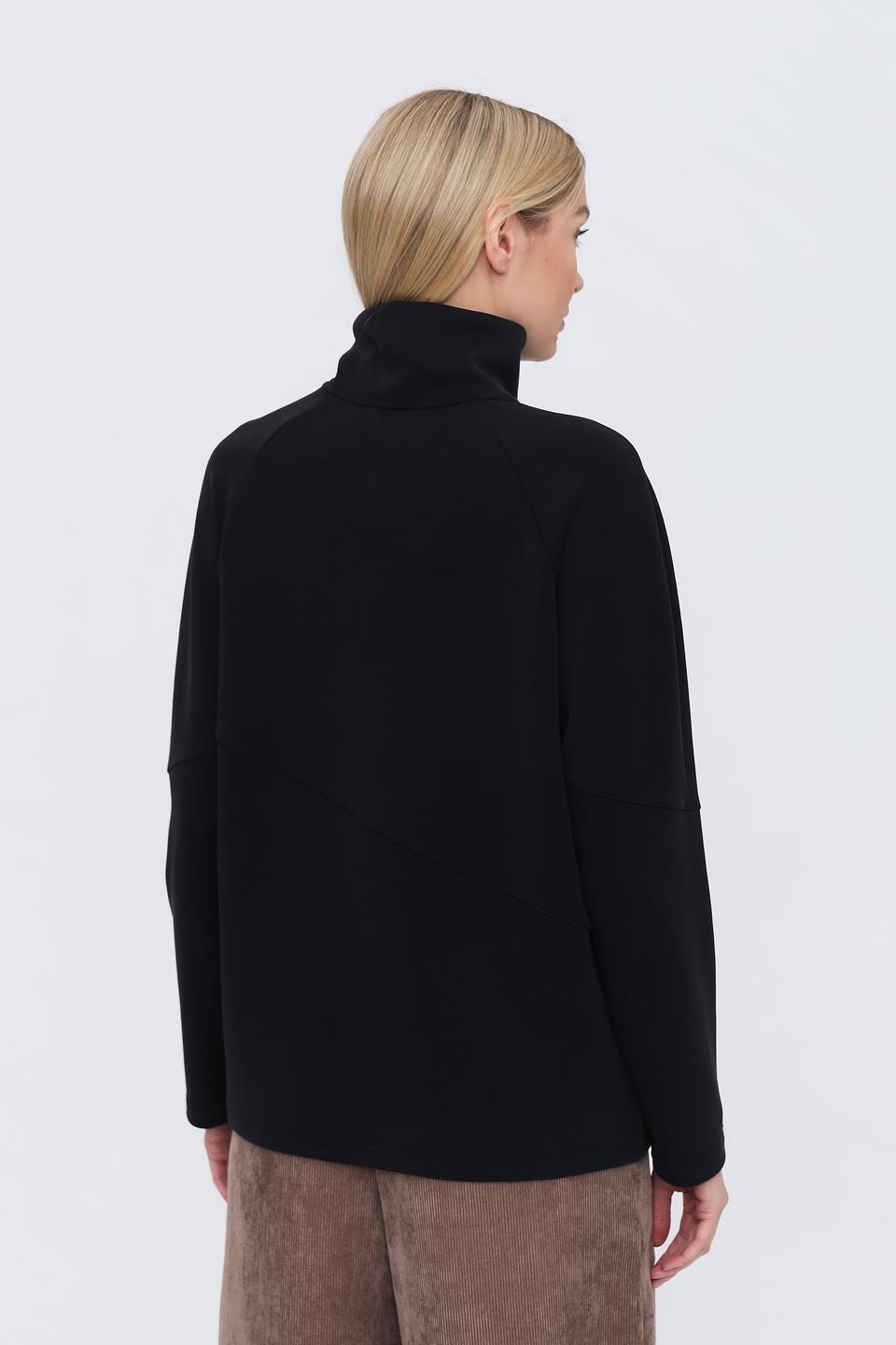 Водолазка Beatris с молнией чёрная