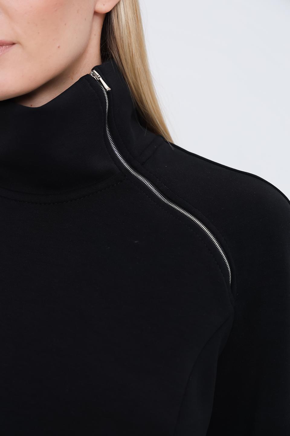 Водолазка Beatris с молнией чёрная