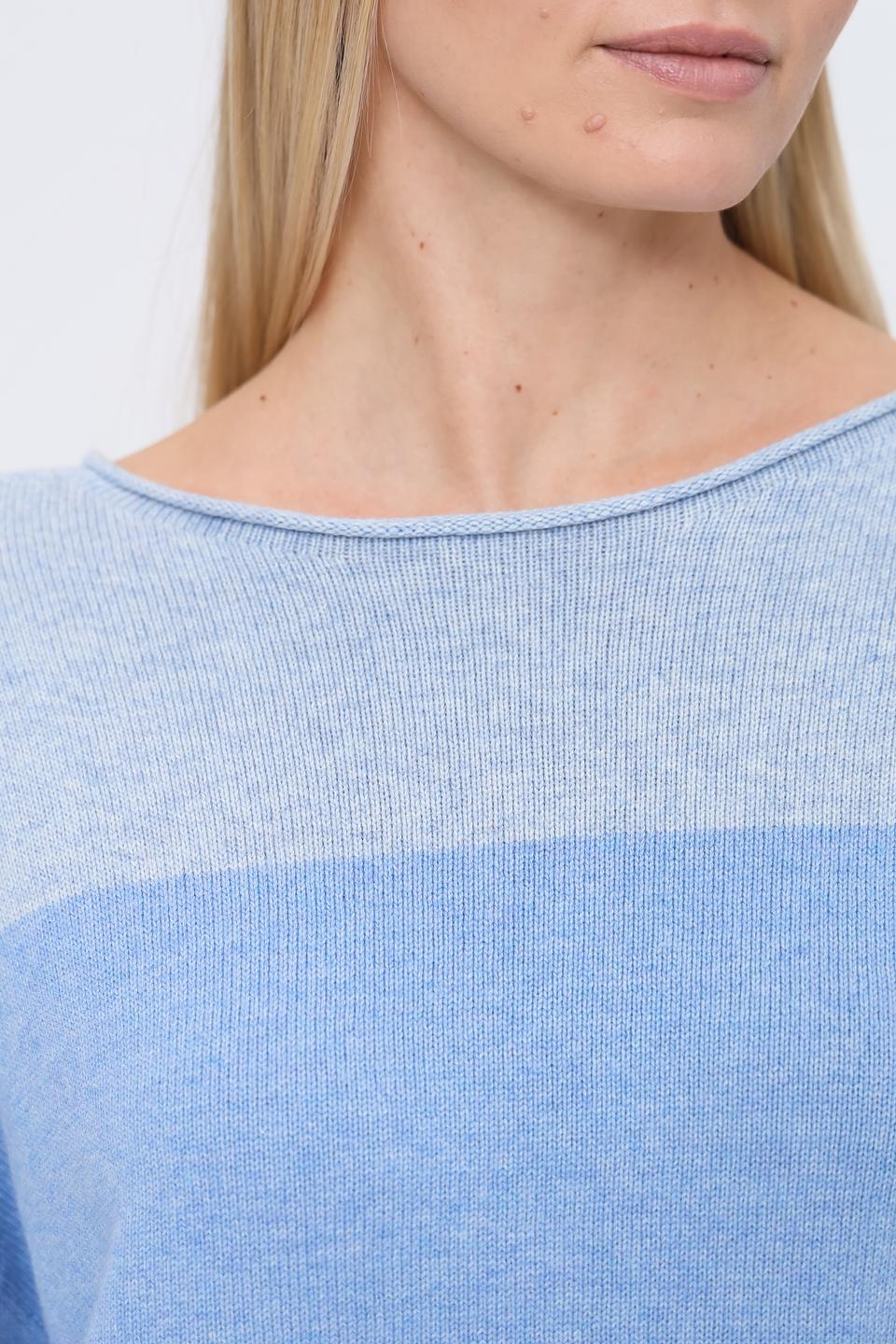 Пуловер Oui в полоску голубой