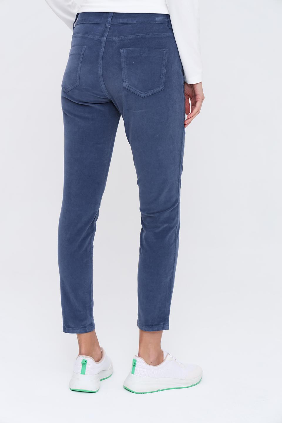 Брюки вельветовые Oui синие