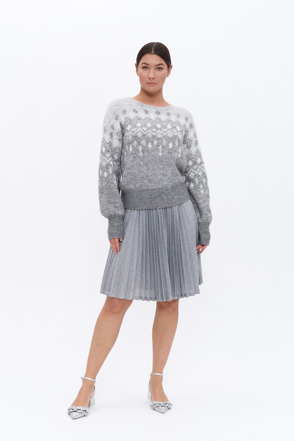 Пуловер Monari с узором серый