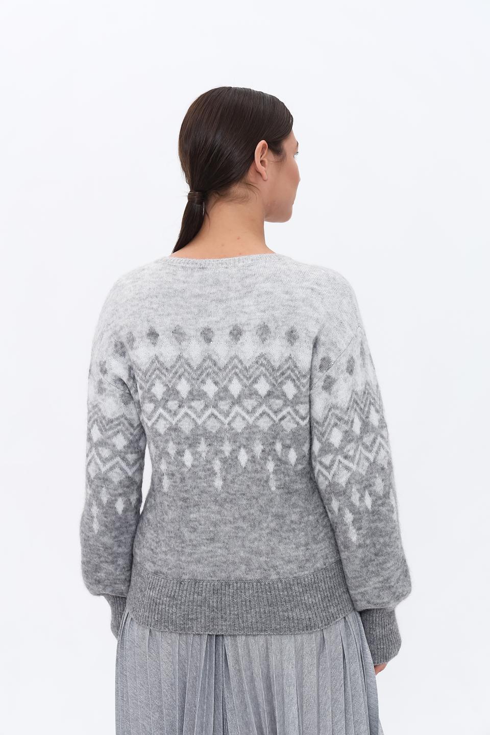 Пуловер Monari с узором серый