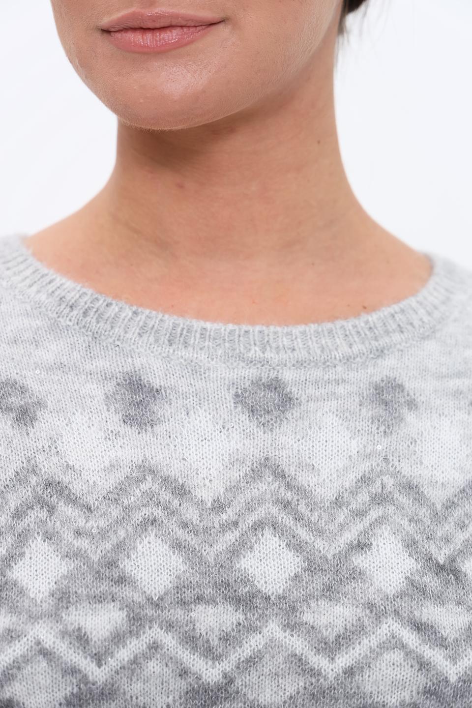 Пуловер Monari с узором серый