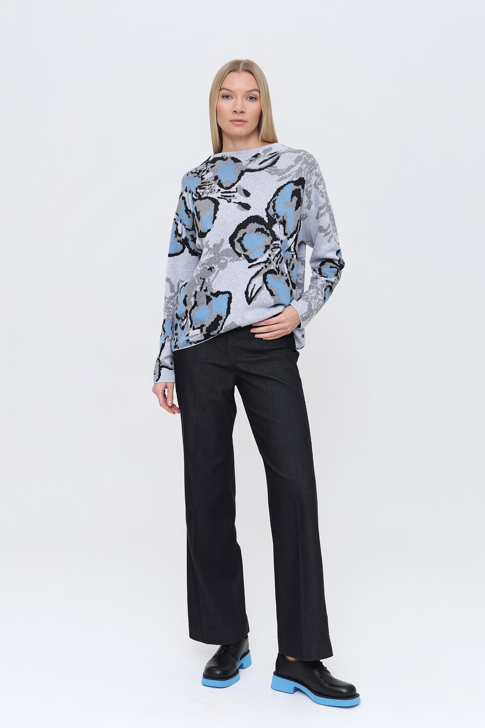 Пуловер Monari с цветочным принтом