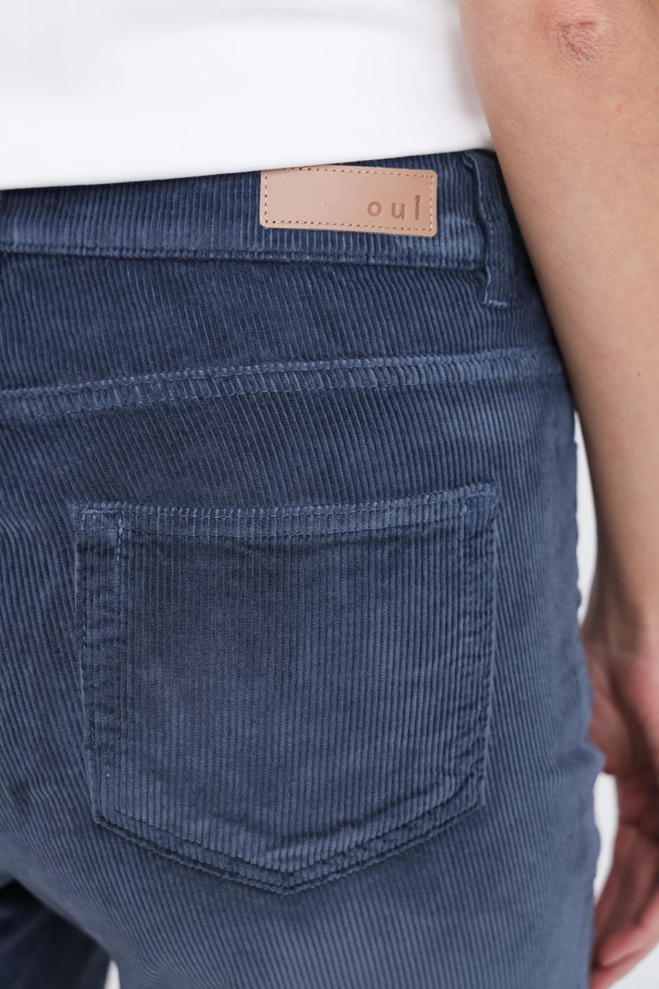 Брюки вельветовые Oui синие