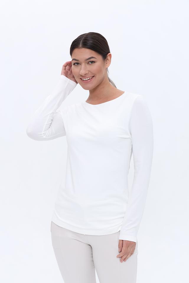Лонгслив Oui женский белый