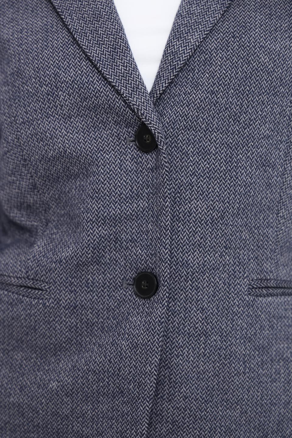 Жакет Oui в клетку серый