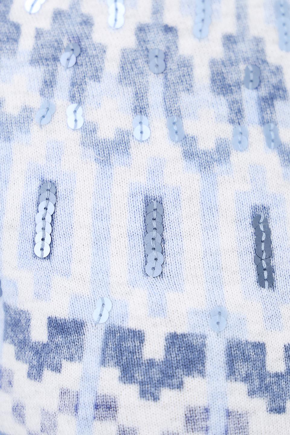 Пуловер Oui с узором белый