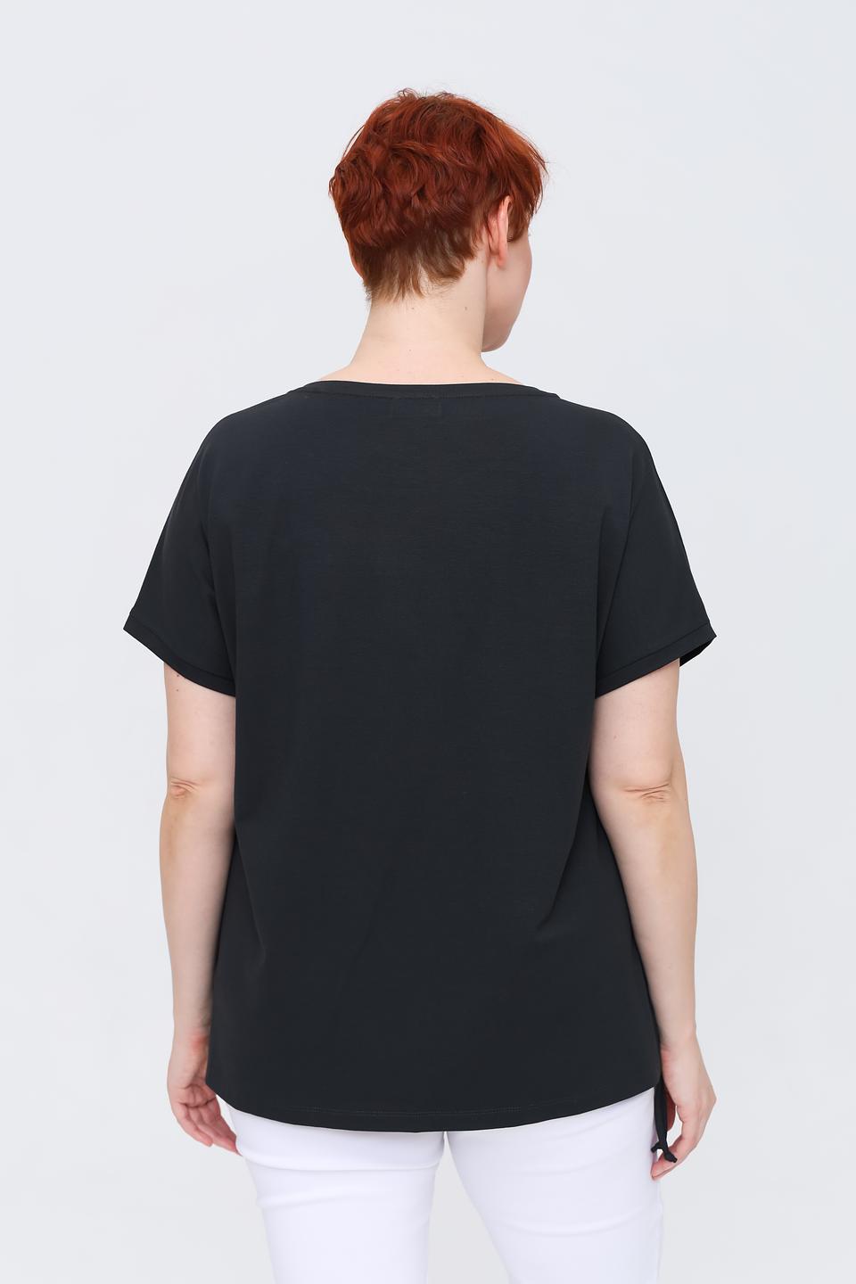 Футболка Via Appia с принтом чёрная