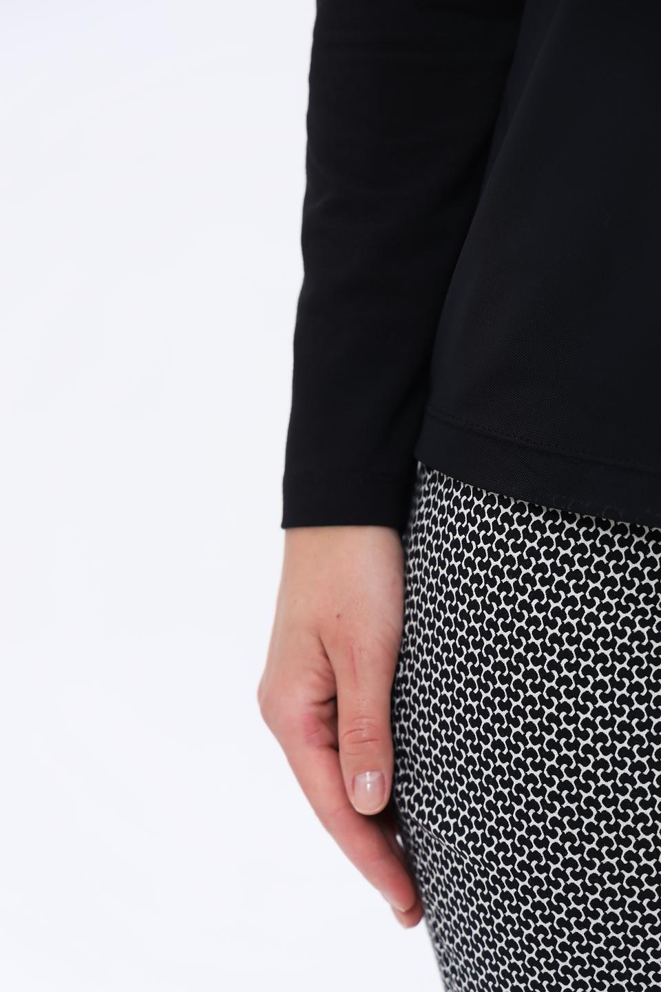 Лонгслив Bianca с принтом чёрный