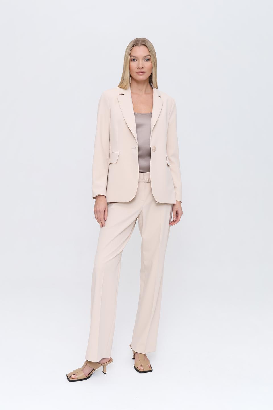 Жакет Bianca приталенный бежевый