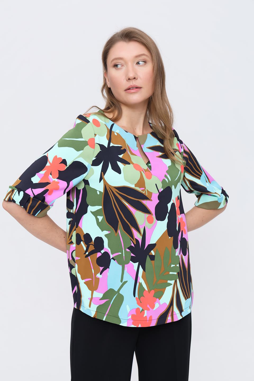 Блуза Marc Cain с цветочным принтом