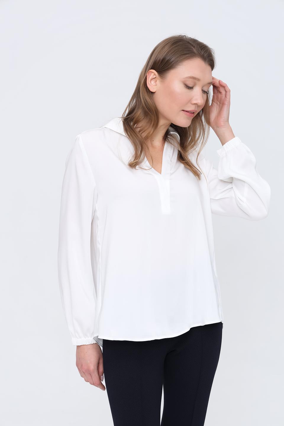 Блуза Marc Cain белый с V-образным вырезом