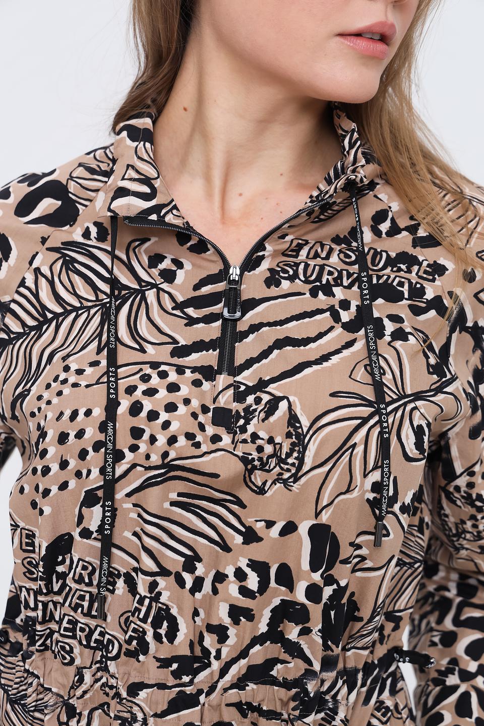 Платье Marc Cain с принтом бежевое