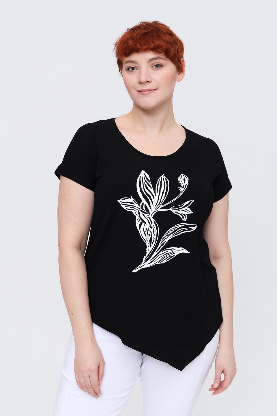 Футболка Doris Streich с принтом чёрная