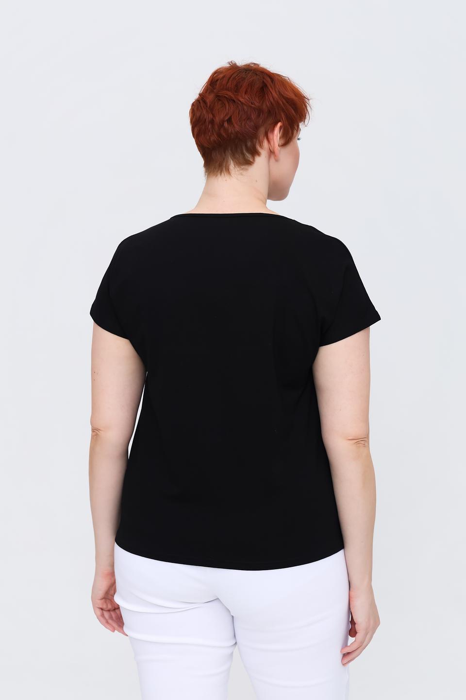 Футболка Doris Streich с принтом чёрная