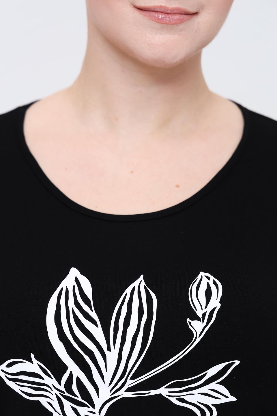 Футболка Doris Streich с принтом чёрная