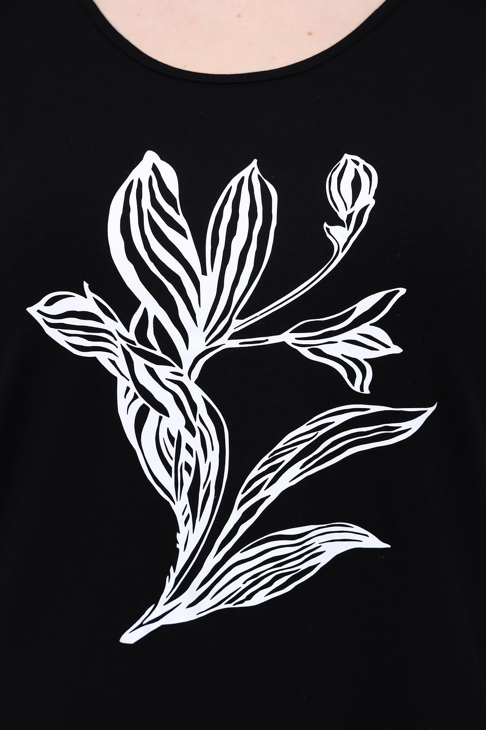 Футболка Doris Streich с принтом чёрная