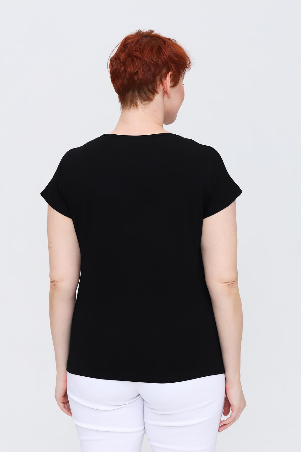 Футболка Doris Streich с принтом чёрная