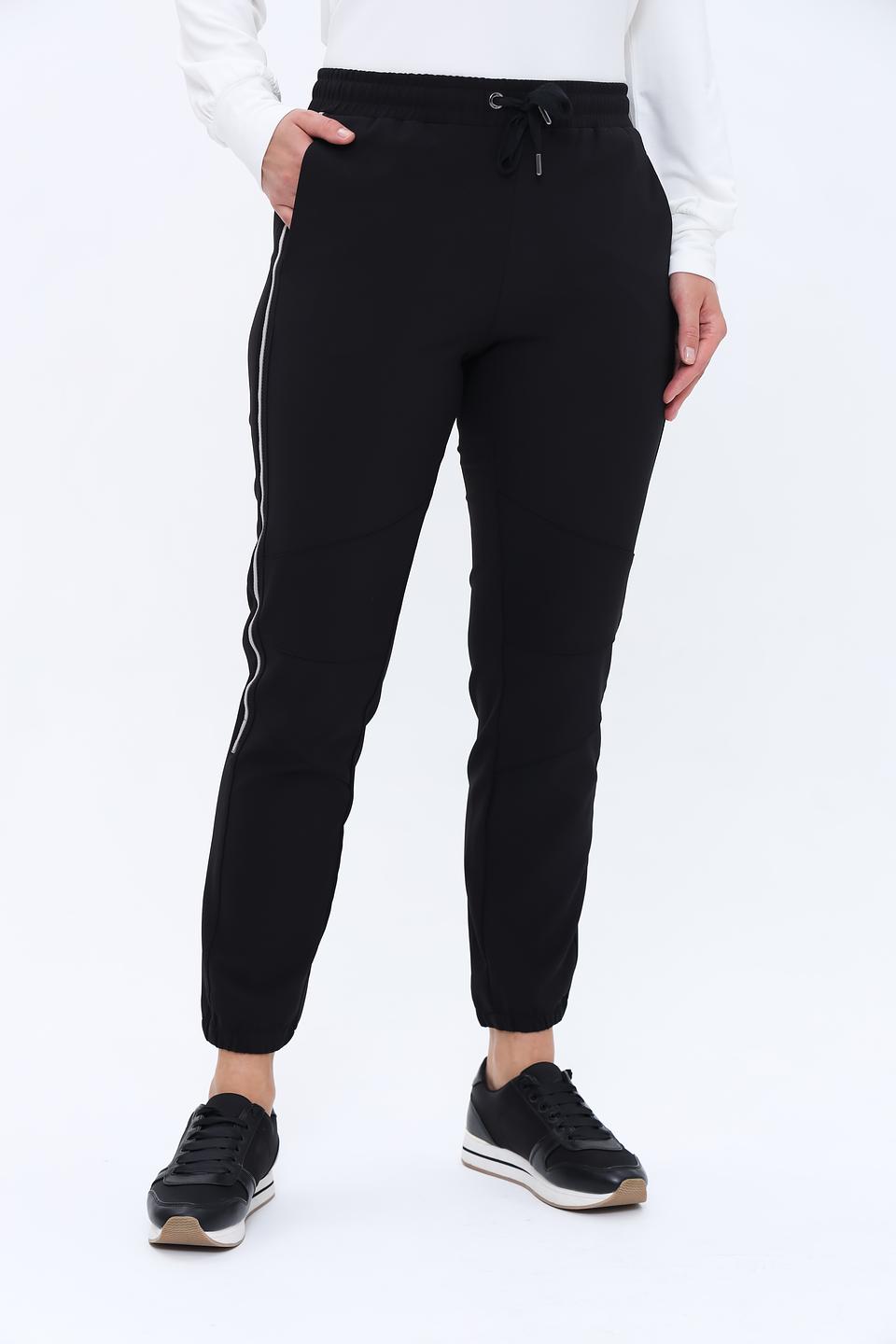 Брюки Monari чёрные с полосой