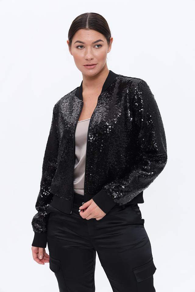 Жакет Monari чёрный с пайетками